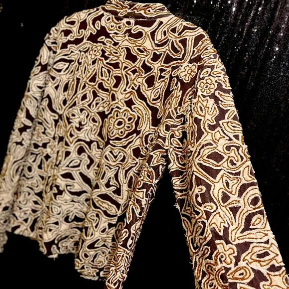 Chicos Beaded Jacket appliqué